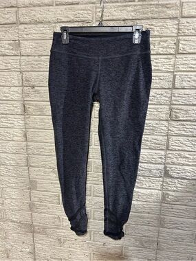Beyond Yoga Spacedye Strappy Ballet Leggings. Size Large. Heathered Gray.